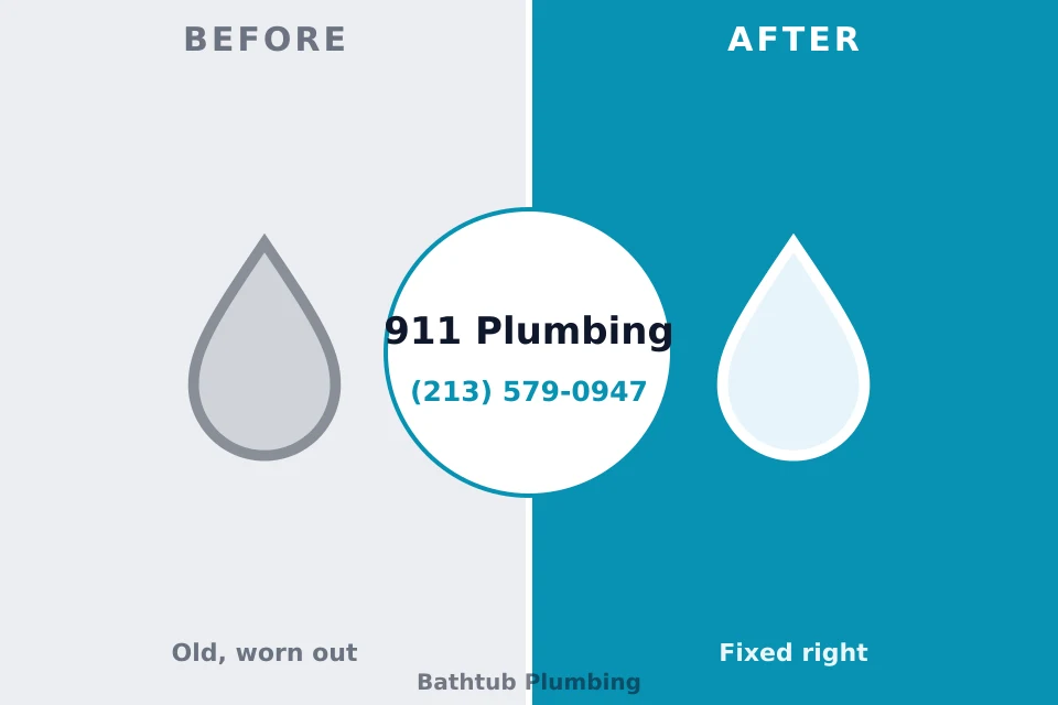 Before and after: plumbing company Huntington Beach, CA